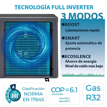 BOMBA DE CALOR HPGIC30 FULL INVERTER - 30m³ - Imagen 2