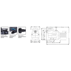 BOMBA POWER FLO-II 3/4 CV MONOFÁSICA - Imagen 2