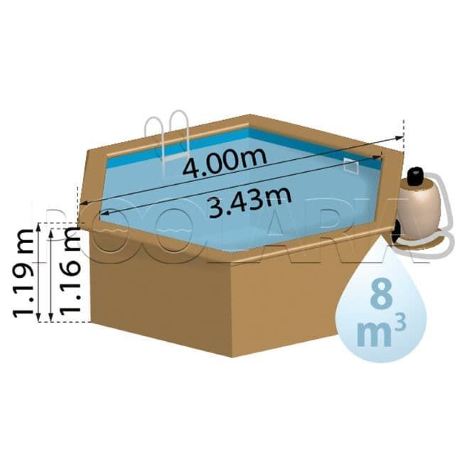 PISCINA 800002 VANILLE 2 – Ø400 x 119 cm - Imagen 3