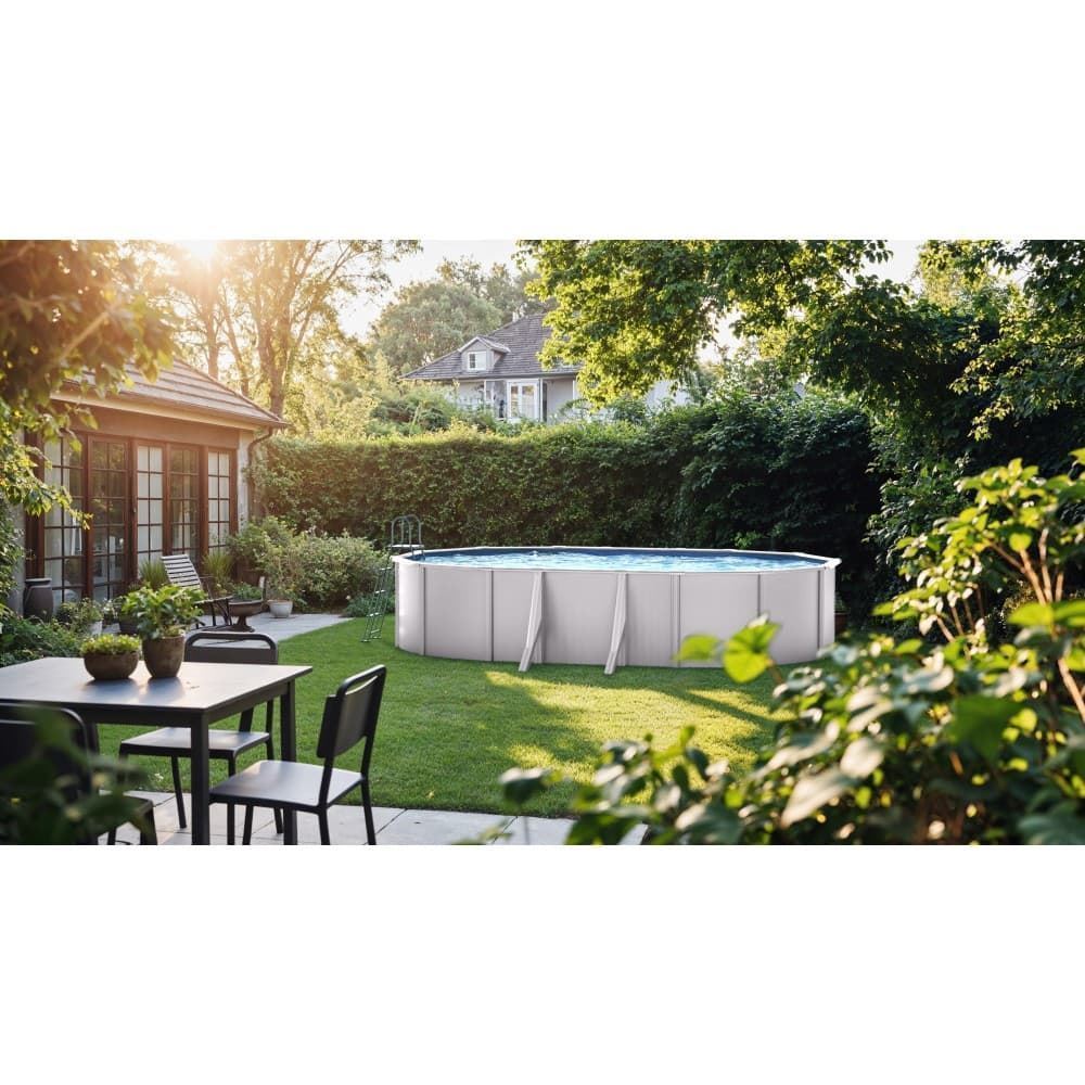 PISCINA ATLANTIS KITPROV618 OVALADA 610x375x132CM ALT + REGALO ROBOT LIMPIAFONDOS - Imagen 3