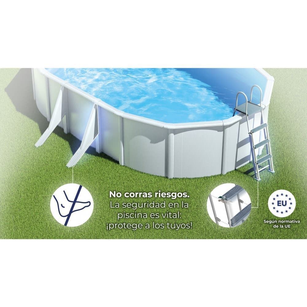 PISCINA ATLANTIS KITPROV618 OVALADA 610x375x132CM ALT + REGALO ROBOT LIMPIAFONDOS - Imagen 7