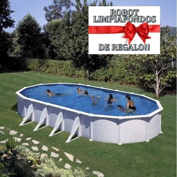 PISCINA ATLANTIS KITPROV918 OVALADA 915x470x132CM + REGALO ROBOT LIMPIAFONDOS - Imagen 1