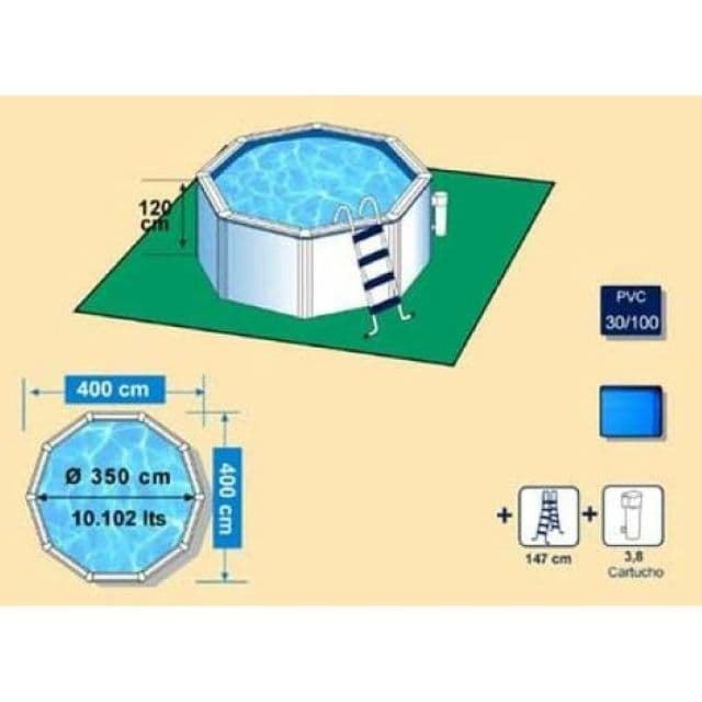 PISCINA BORA BORA KITPR353 REDONDA Ø350 x 120 - Imagen 2