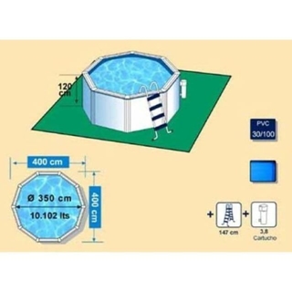 PISCINA BORA BORA KITPR353 REDONDA Ø350 x 120 - Imagen 2