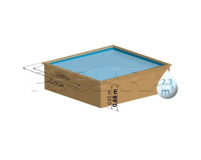 PISCINA CITY 790000 CUADRADA  225 x 225 x 68 cm - Imagen 3