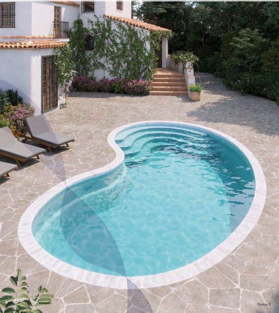 PISCINA CON FORMA DE RIÑÓN HYDRUS 7 - Imagen 1
