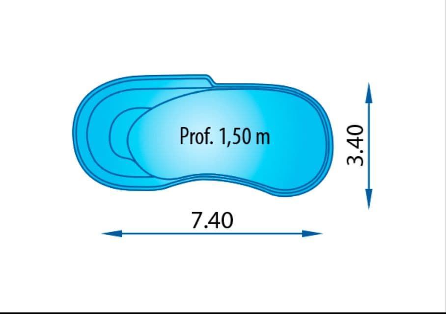 PISCINA CON FORMA DE RIÑÓN HYDRUS 7 - Imagen 3