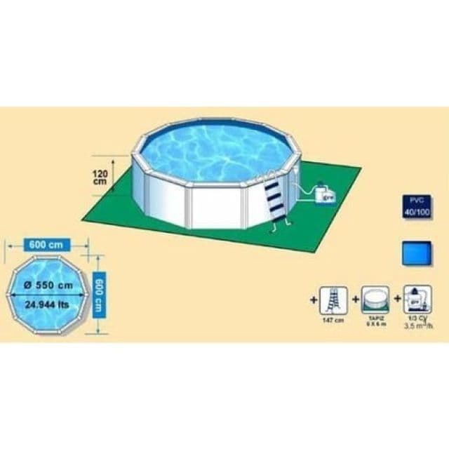 PISCINA FIDJI KIT550ECO REDONDA Ø550 x 120 cm - Imagen 2
