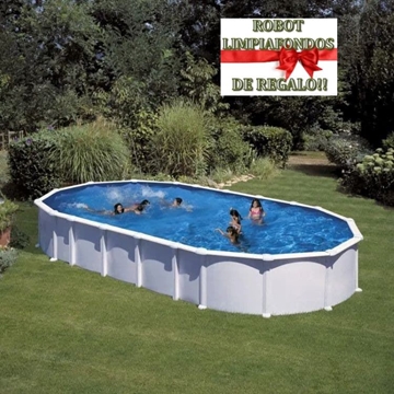 PISCINA HAITI KITPROV9188 OVALADA 915 x 470 x 132 cm + REGALO ROBOT LIMPIAFONDOS - Imagen 1