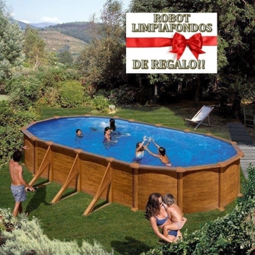 PISCINA MAURITIUS KITPROV738WO OVALADA 730X375x132CM ALT + REGALO ROBOT LIMPIAFONDOS - Imagen 1