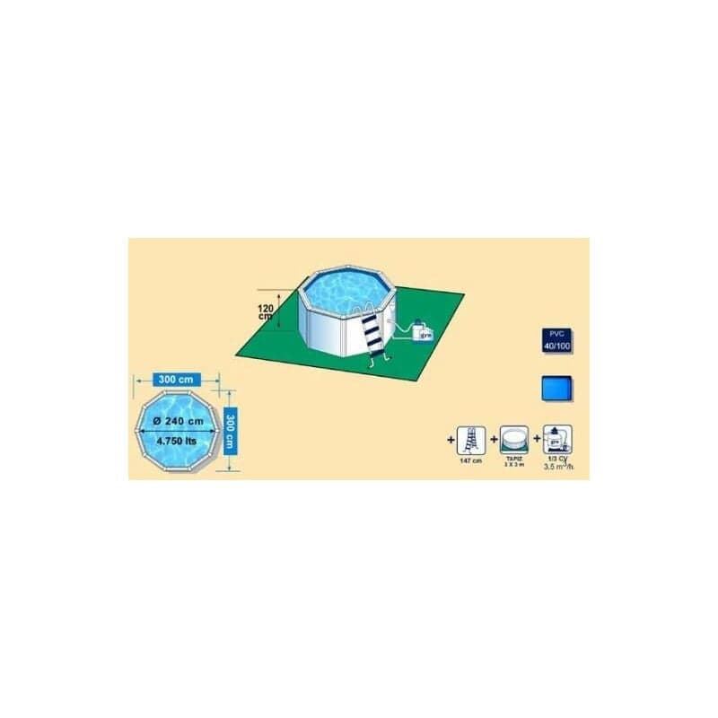 PISCINA PACIFIC KIT240W REDONDA Ø240 x 120 cm - Imagen 3