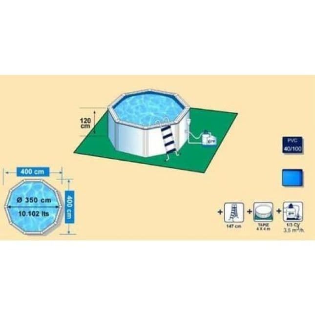 PISCINA PACIFIC KIT350W REDONDA Ø350 x 120 cm - Imagen 3