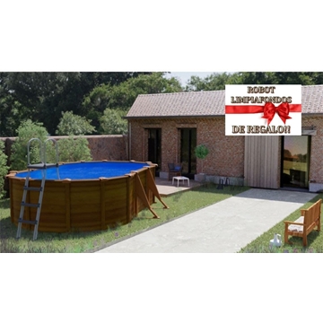 PISCINA PACIFIC KIT610W OVALADA 610 x 375 x 120 cm + REGALO ROBOT LIMPIAFONDOS - Imagen 1