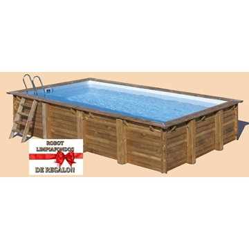 PISCINA RECTANGULAR EVORA 790206 620 x 420 x 133 cm + REGALO ROBOT LIMPIAFONDOS - Imagen 1