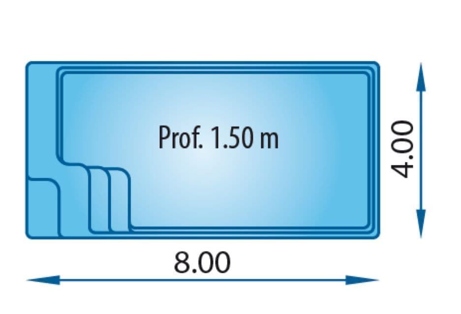 PISCINA RECTANGULAR STAR 8 - Imagen 2