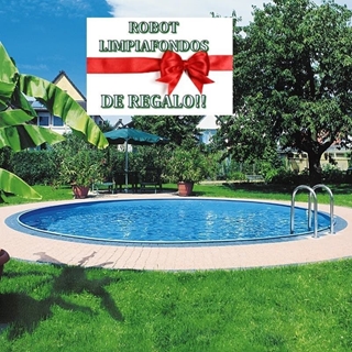 PISCINA SERIE MADAGASCAR KPE4259 REDONDA 420X150 + REGALO ROBOT LIMPIAFONDOS - Imagen 1
