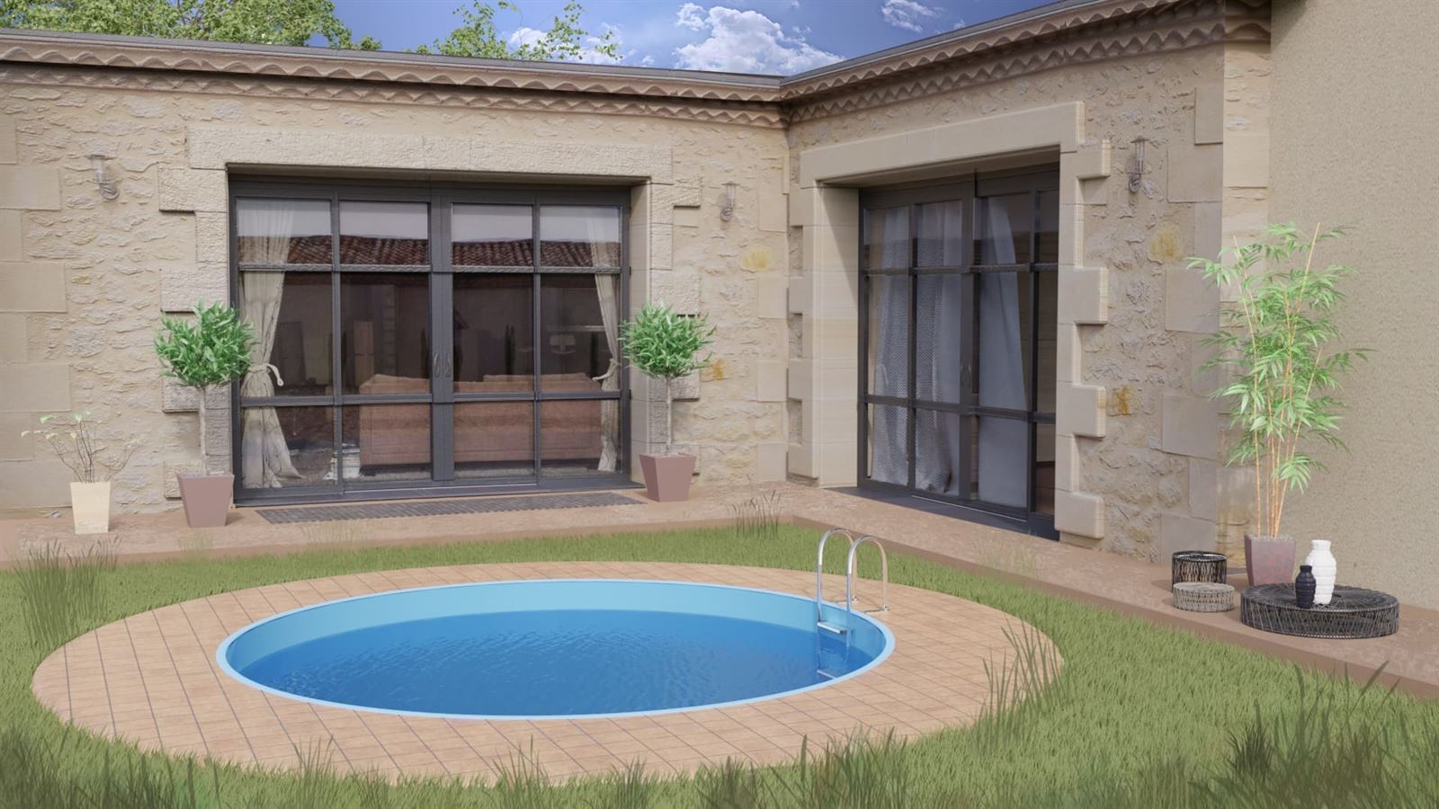 PISCINA SERIE MADAGASCAR KPE4259 REDONDA 420X150 + REGALO ROBOT LIMPIAFONDOS - Imagen 3