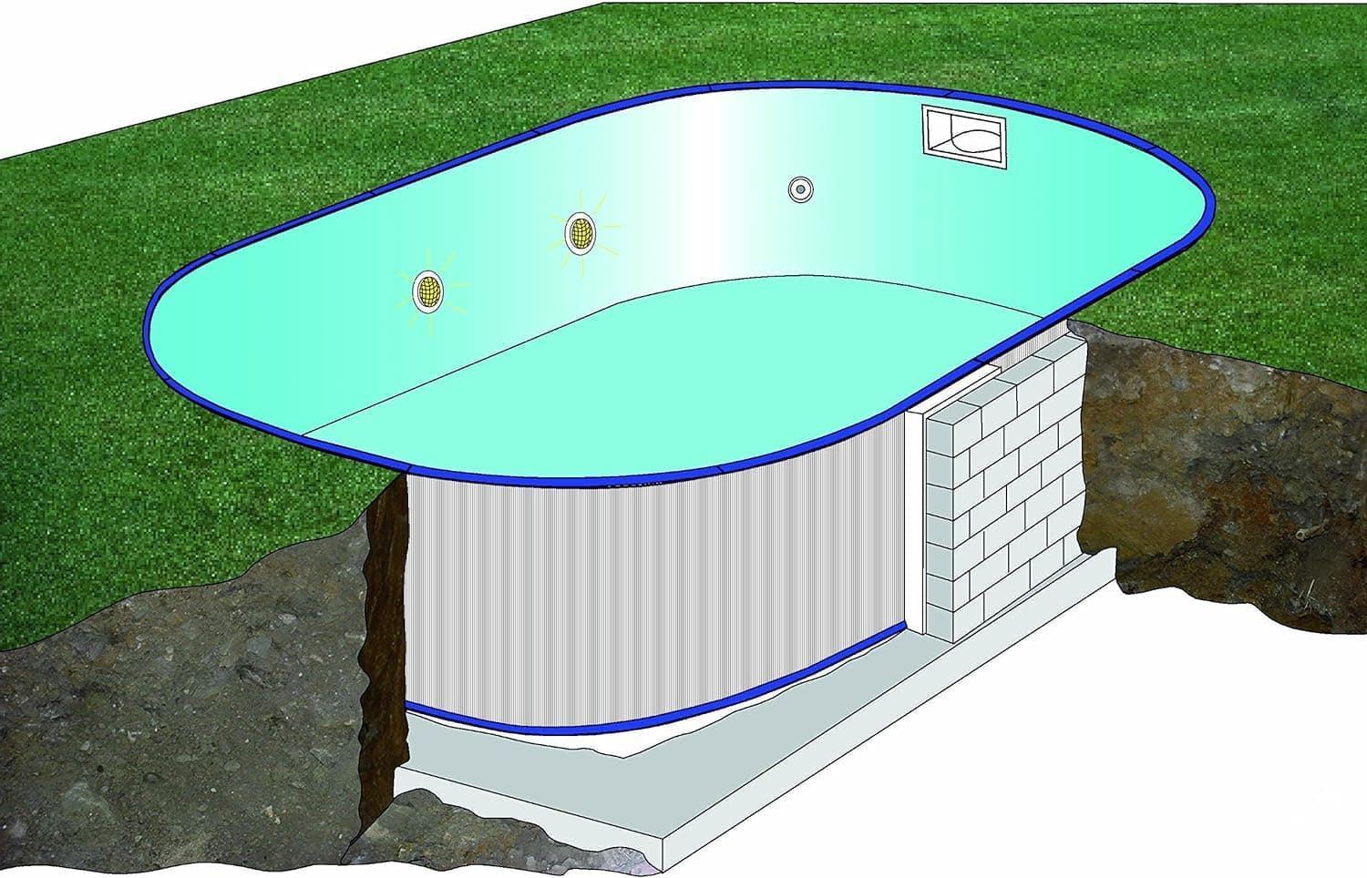 PISCINA SERIE MADAGASCAR KPEOV5059 OVALADA 500X300X150 + REGALO ROBOT LIMPIAFONDOS - Imagen 3