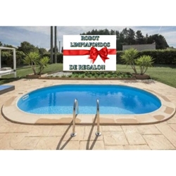 PISCINA SERIE MADAGASCAR KPEOV7059 OVALADA 700X320X150 + REGALO ROBOT LIMPIAFONDOS - Imagen 1