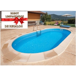 PISCINA SERIE MOOREA KPEOV8059M OVALADA 800X400X150 ALT + REGALO ROBOT LIMPIAFONDOS - Imagen 1