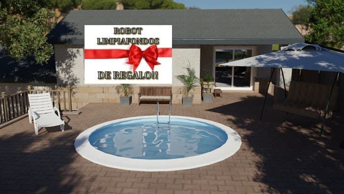 PISCINA SERIE SUMATRA KPE4227 REDONDA 420X120 + REGALO ROBOT LIMPIAFONDOS - Imagen 1