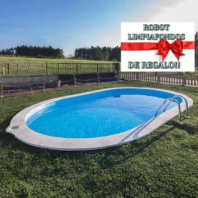 PISCINA SERIE SUMATRA KPEOV7027 OVALADA 700X320X120 + REGALO ROBOT LIMPIAFONDOS - Imagen 1