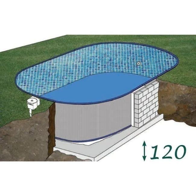 PISCINA SERIE SUMATRA KPEOV8027 OVALADA 800X400X120 + REGALO ROBOT LIMPIAFONDOS - Imagen 3