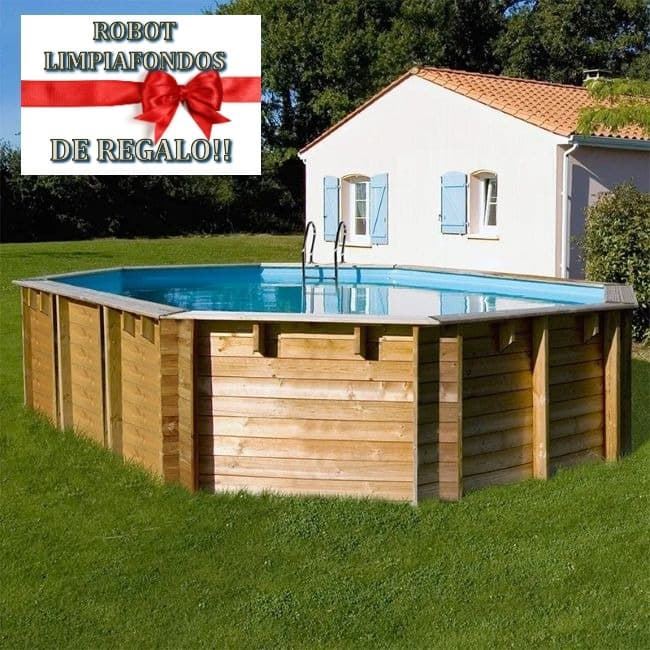 PISCINA VERMELA 790098 OVALADA 672 x 472 x 146 cm + REGALO ROBOT LIMPIAFONDOS - Imagen 1